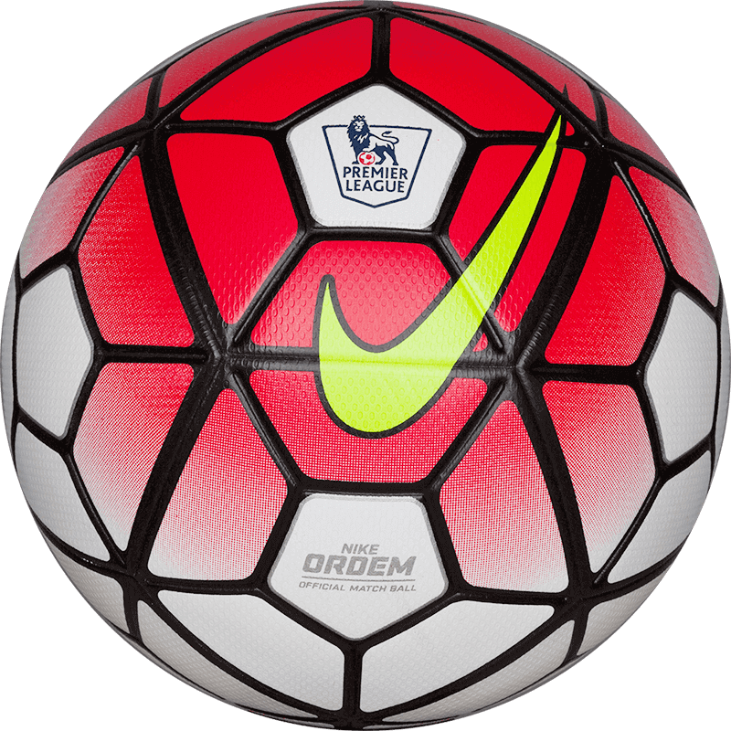 red and white premier league ball