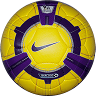 yellow and purple premier league ball