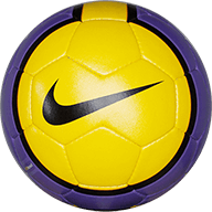 yellow and purple premier league ball