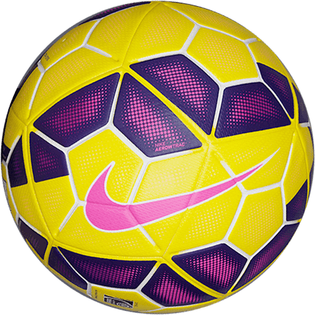 yellow purple premier league ball